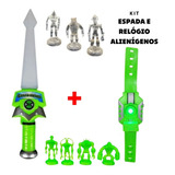 Kit Brinque Relógio + Espada Omniverse Som E Luz Alienígenas