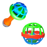 Kit Brinquedo Chocalho Mordedor Bebê Buba Bola +3m Envio 24h