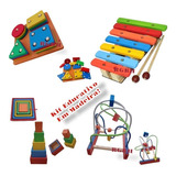 Kit Brinquedo Educativo Xilofone + Prancha + Aramadom + Cubo