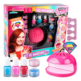 Kit Brinquedo Manicure E Mini Estufa