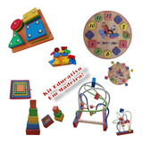 Kit Brinquedo Pedagógico Prancha S, Relógio Aramado M Cubo