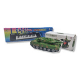 Kit Brinquedo Teclado Musical E Tanque Transformer Som E Luz