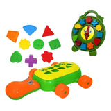 Kit Brinquedos Educativo Encaixe Relogio Hipopótamo