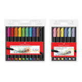Kit Brush Pen Supersoft Lavável 10 Cores + 6 Tons Pastel