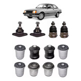 Kit Bucha Pivo Bandeja Sup. Inf. Chevette Chevy Marajó