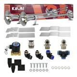 Kit Buzina Marítima 74cm Válvula 1/2 24v Conexões 4 Suportes