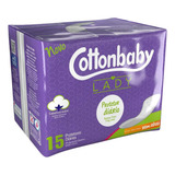 Kit C/ 10 Protetor Diario Cottonbaby Lady Sem Abas 15un
