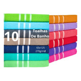 Kit C/ 10 Toalhas De Banho