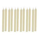 Kit C/ 12 Velas Marfim Para Castiçal
