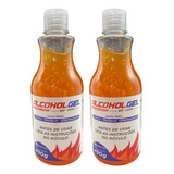 Kit C/ 2 Álcool Gel 450g Acendedor De Churrasqueiras Rechaud