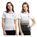 Kit C/ 2 Camisas Polo Feminino