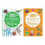 Kit C/ 2 Livros Meninos 365 Atividades + 365 Desenhos Para Colorir - Pé Da Letra