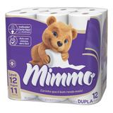 Kit C/ 2 Mimmo Papel Higiênico Folha Dupla, 30m, Leve 12