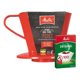 Kit C/ 2 Suporte De Filtro Grande Melitta #100 + 30 Filtros