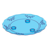 Kit C/ 2 Un Bandeja Decorativa Redonda 32cm Várias Cores