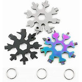 Kit C/ 3 Chaveiro Multi Ferramentas 18 Em 1 Floco De Neve