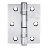 Kit C/ 3 Dobradiças Inox Escovado 3x21/2 C/ Rolamento Stam