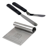 Kit C/ 3 Espátulas Confeiteiro Padaria Profissional E Amador