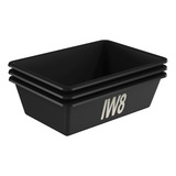 Kit C/ 3 Masseira Plástica 100l Pvc Concreto Argamassa Obra
