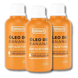 Kit C/ 3 Óleo De Banana Farmax Diluente De Esmaltes 100ml