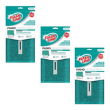Kit C/ 3 Pano Microfibra Para Chão Com Furo Flash Limp 50x60