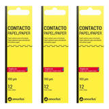 Kit C/ 3 Papel Carbono Contacto Paper Prótese Dente Odonto