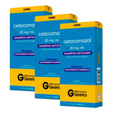 Kit C/ 3 Shampoo Anticaspa Cetoconazol 100ml