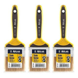 Kit C/ 3 Trincha Para Stain E Verniz 419 X 3 Atlas