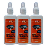 Kit C/ 3 Unidades - Repelente Spray Icaridina Action 105ml