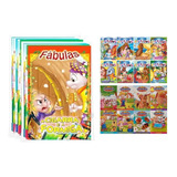 Kit C/ 32 Livrinhos - Coleções Clássicos Divertidos + Fábulas + Dinossauros + Colorir Clássicos