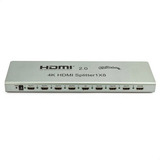 Kit C/ 5 Splitter 2.0 Hdmi 1x8 4k - 1 Imagem Para 8 Telas 