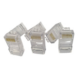 Kit C/ 50 Peças Conector Plug P/ Cabo Rede Rj45 Cat5e