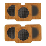 Kit C/ 6 Descanso De Panela Bambu Protege Sua Mesa E Bancada
