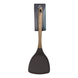 Kit C/ 6 Espátula Silicone Cabo Madeira 34cm