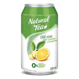 Kit C/ 8 Chá Verde C/ Laranja E Gengibre Natural Tea 335ml