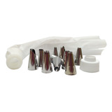 Kit C/ 8 Decorador Confeitar Uma Bisnaga E 12 Bico Para Bolo