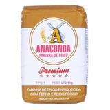 Kit C/ 8 Farinha De Trigo Tipo 1 Anaconda Premium Pacote 1kg