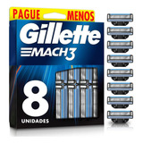 Kit C/ 8 Refis Gillette Mach3