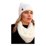 Kit C/ Touca E Gola De Lã Feminina Inverno Gorro Cachecol