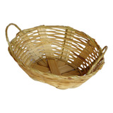 Kit C/10 Cesta Bandeja De Bambu Oval Pãozerinha 