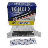 Kit C/1000 Laminas Lord Saloon Inox 10cxs C/100 Lâminas