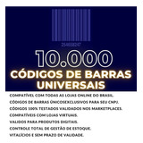 Kit C/10k Códigos De Barras Market Place Padaria Farmacia 