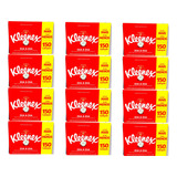 Kit C/12 Caixas De Lenço De Papel Kleenex C/150 Lenços Suave