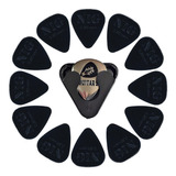Kit C 12 Palhetas P Guitarra Violão Nig 0.50mm + Porta P.