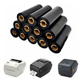 Kit C/12 Ribbon De Cera 110x74m P/ Impressora Elgin L42pro