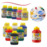 Kit C/12 Tintas Guache Pote 250ml - Acrilex Cores Sortidas