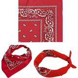Kit C/2 Bandanas Lenço Cabelo Estampada Cores Variadas 52x52