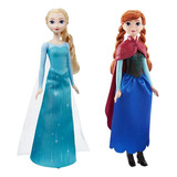 Kit C/2 Bonecas Originais Disney Frozen Elsa E Anna Mattel
