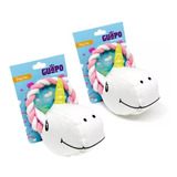 Kit C/2 Brinquedos Pet Mordedor Corda Cães Unicórnio Pelúcia