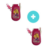 Kit C/2 Celularzinho Infantil Rosa Telefoninho Luz E Som
